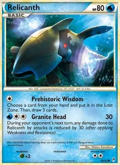 Relicanth card in English