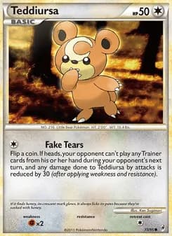 Teddiursa card in English