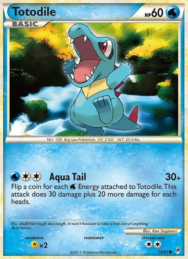 Totodile card in English