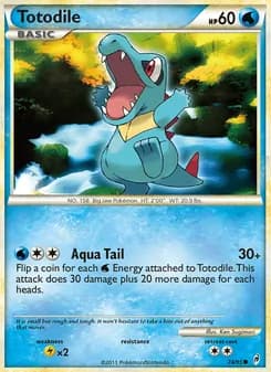 Totodile card in English