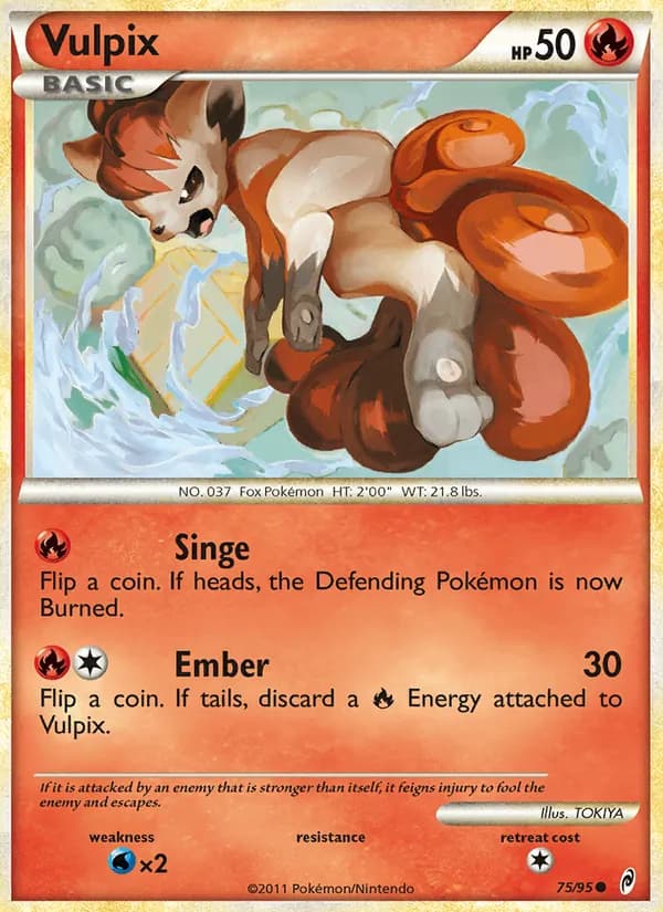 Vulpix card in English