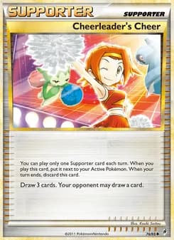 Cheerleader's Cheer card in English