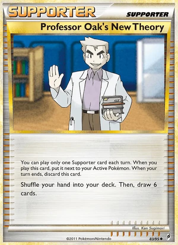 Professor Oak's New Theory card in English