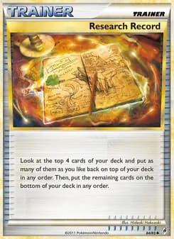 Research Record card in English