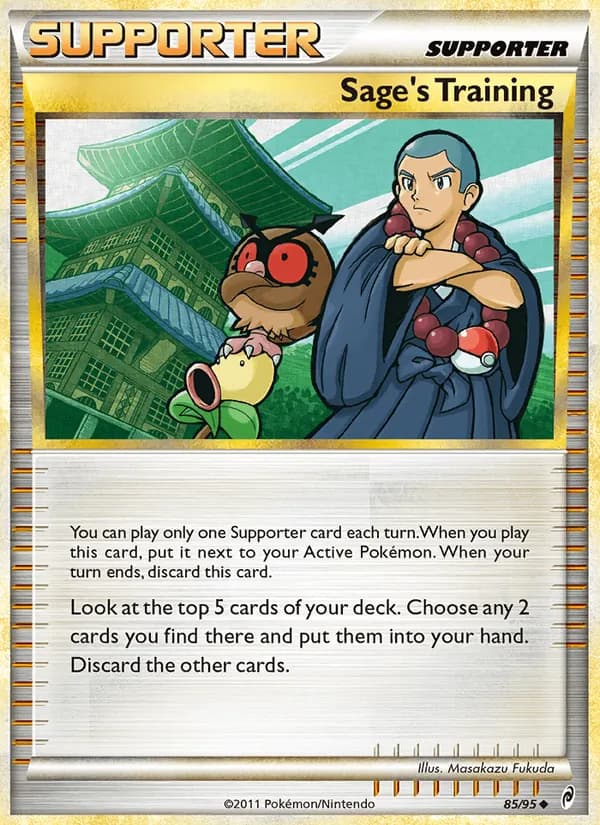 Sage's Training card in English