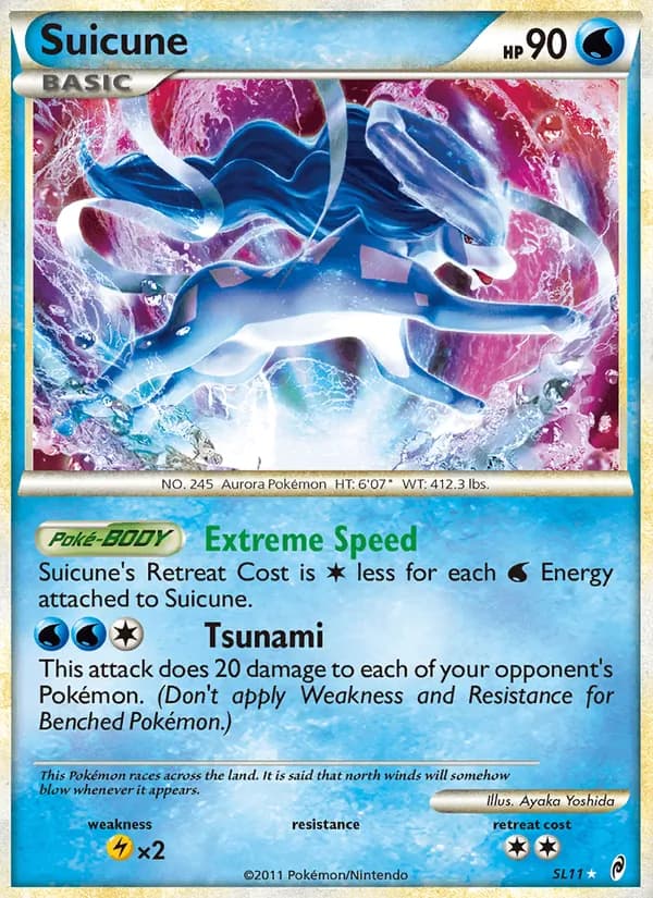 Suicune card in English