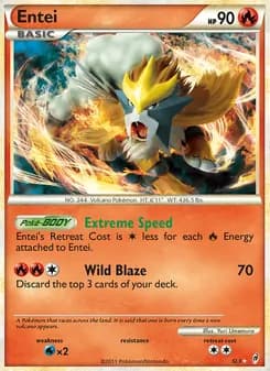 Entei card in English