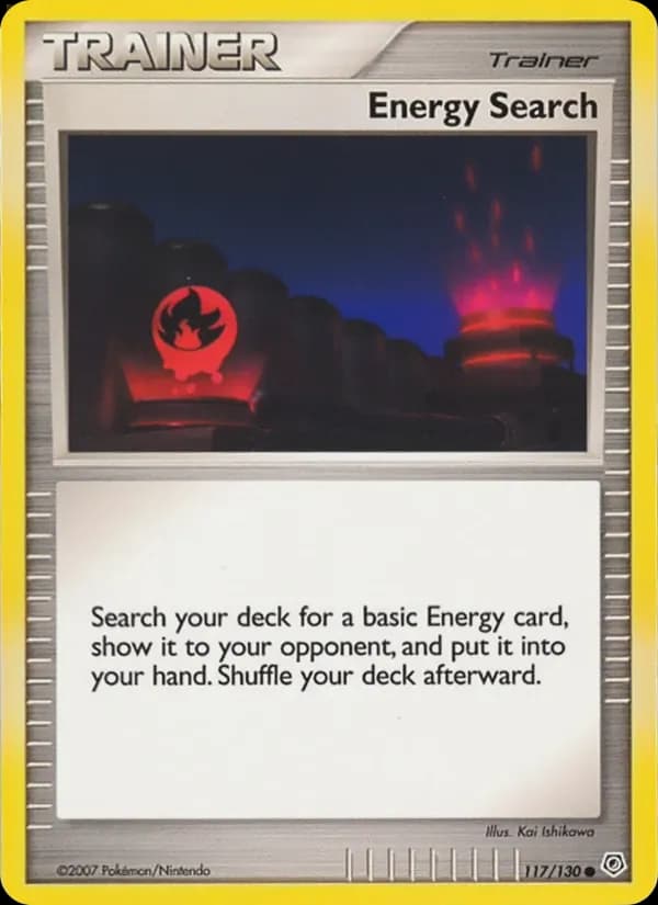 Energy Search card in English