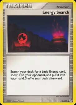 Energy Search card in English