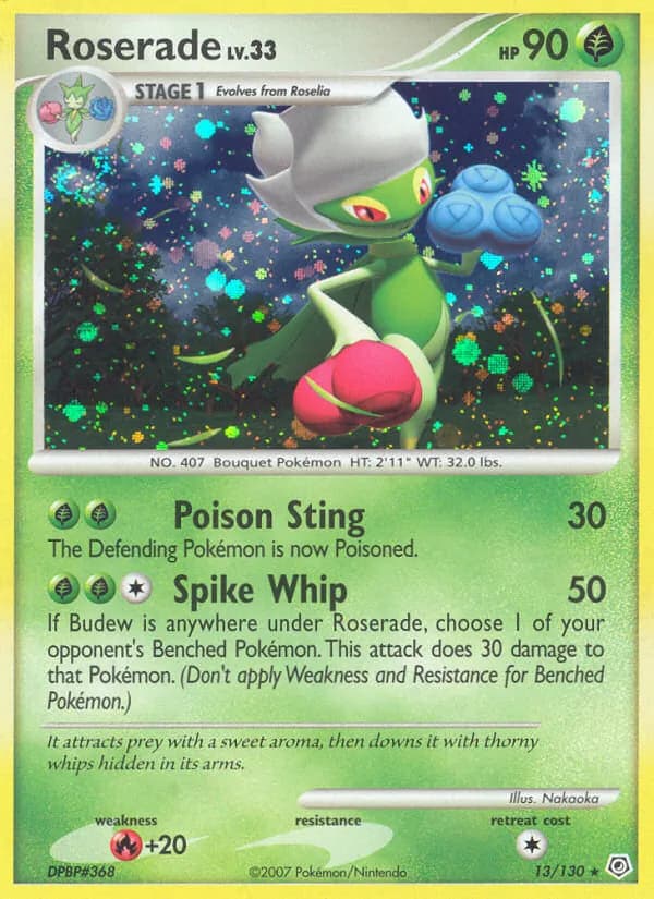Roserade card in English