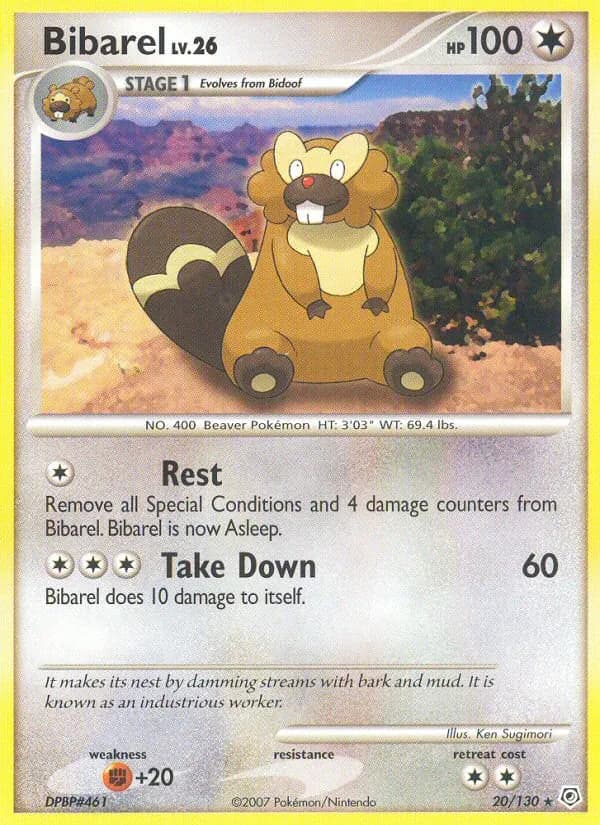 Bibarel card in English