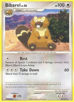 Bibarel card in English