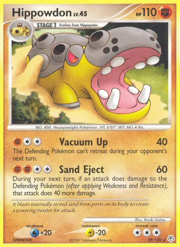 Hippowdon card in English