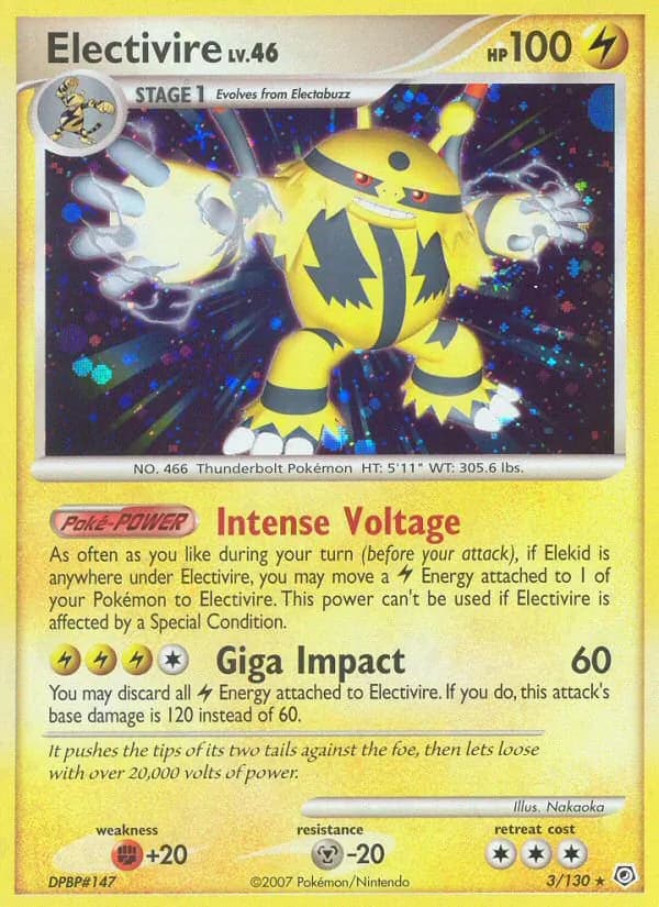 Electivire card in English