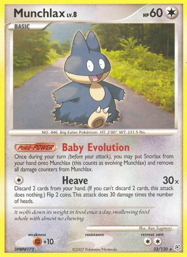 Munchlax card in English
