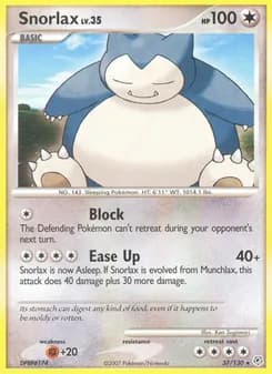 Snorlax card in English