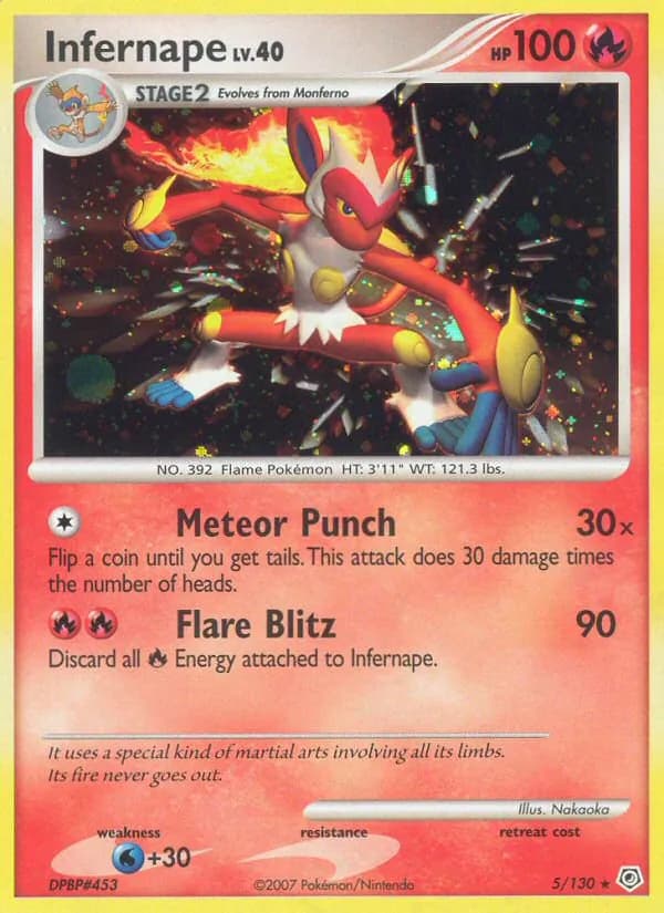 Infernape card in English