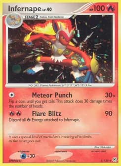 Infernape card in English