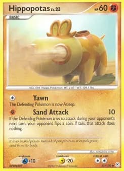 Hippopotas card in English