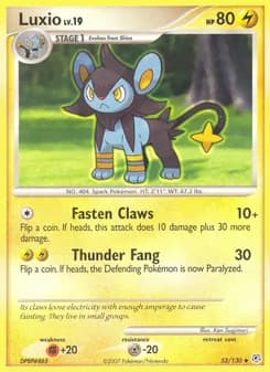 Luxio card in English