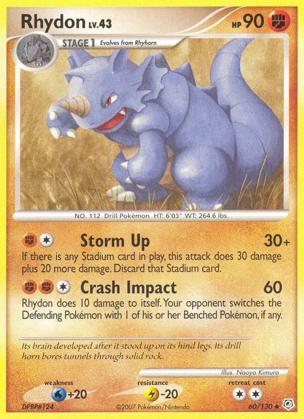 Rhydon card in English
