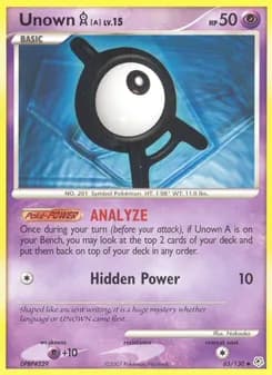 Unown A card in English