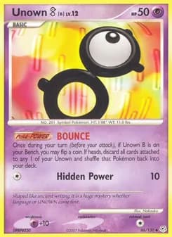 Unown B card in English