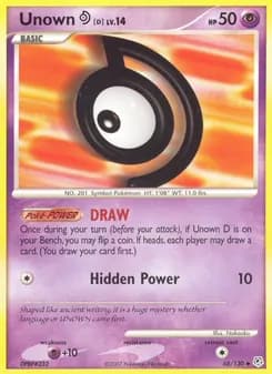 Unown D card in English