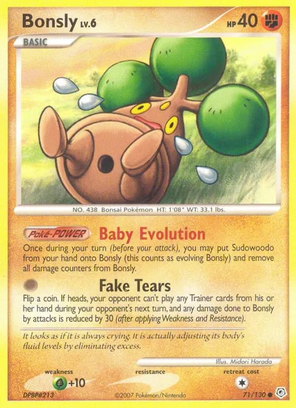 Bonsly card in English