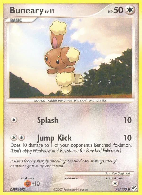 Buneary card in English