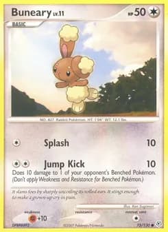 Buneary card in English