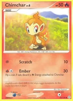 Chimchar card in English