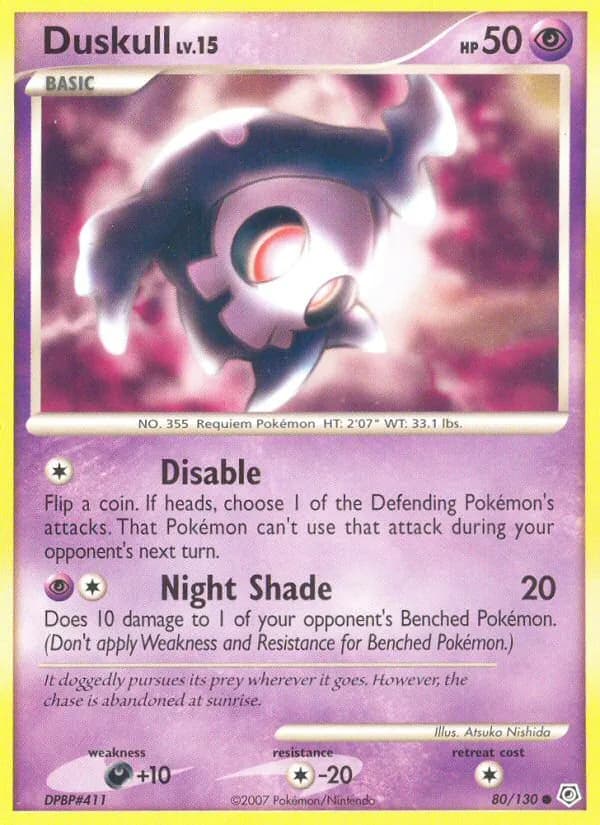 Duskull card in English