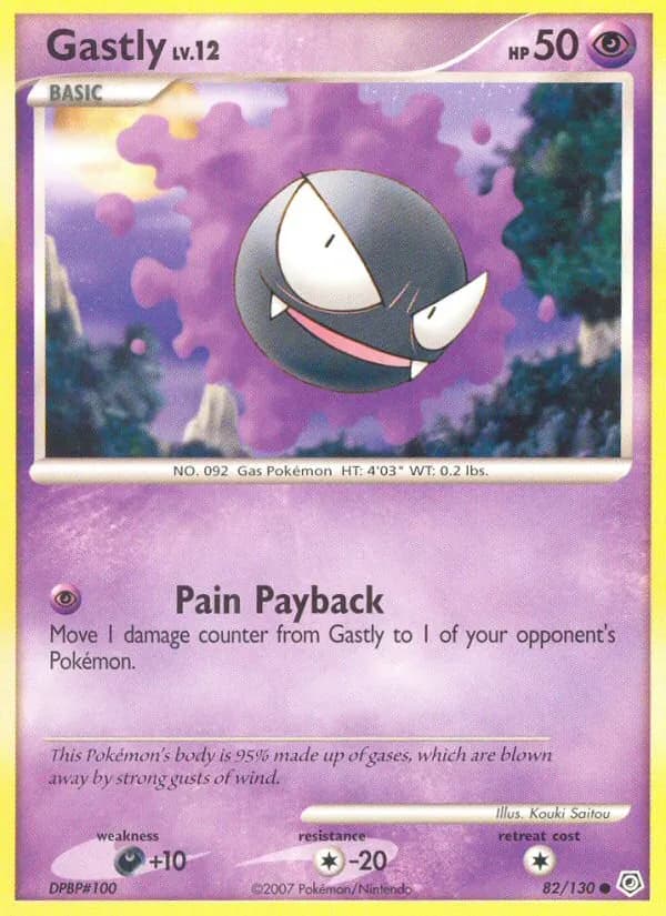 Gastly card in English