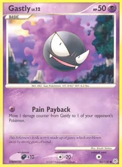 Gastly card in English