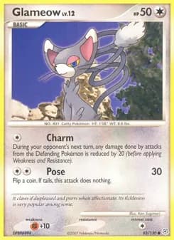 Glameow card in English