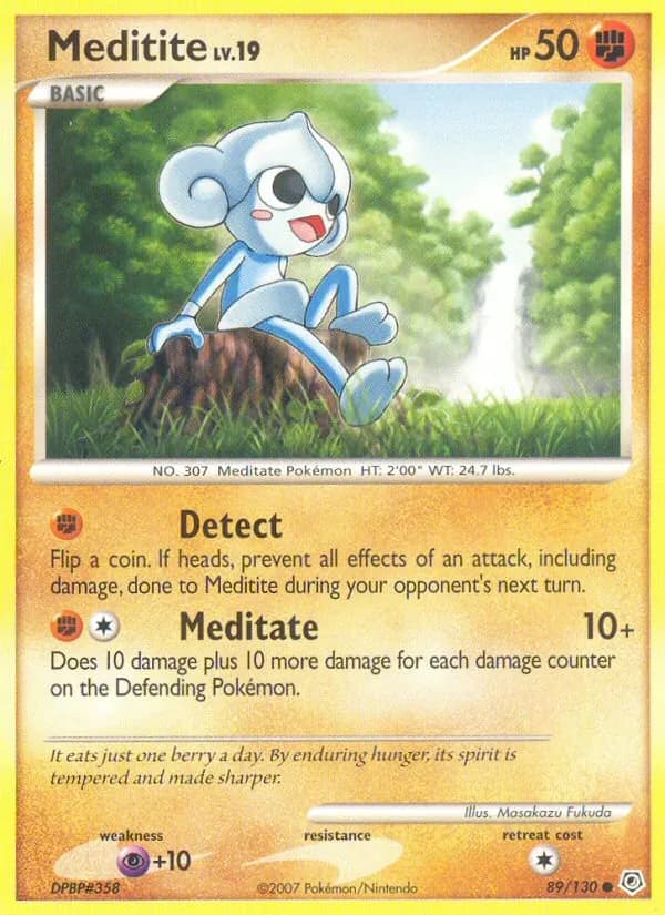 Meditite card in English