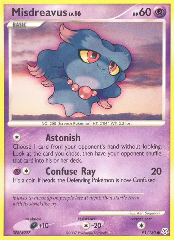 Misdreavus card in English