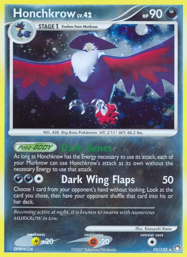 Honchkrow card in English