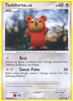 Teddiursa card in English
