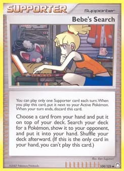 Bebe's Search card in English