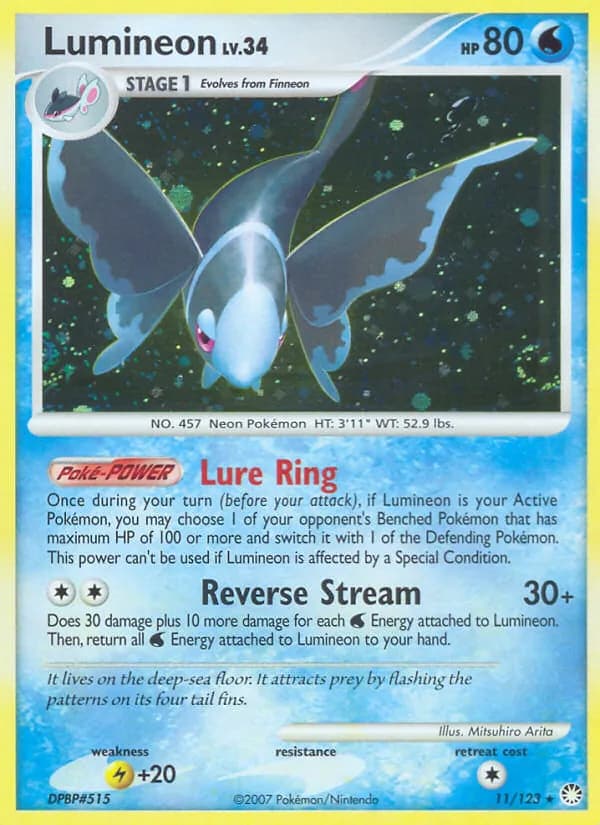 Lumineon card in English