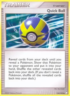 Quick Ball card in English