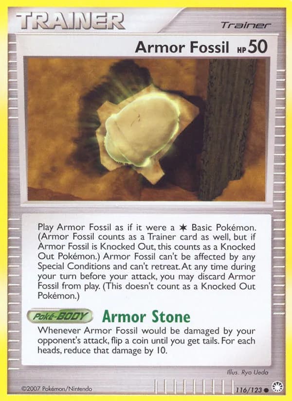 Armor Fossil card in English