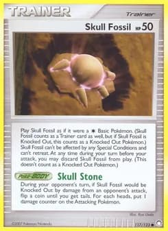 Skull Fossil card in English