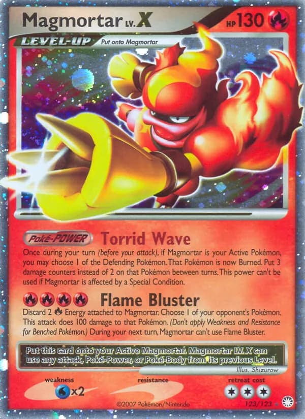 Magmortar card in English