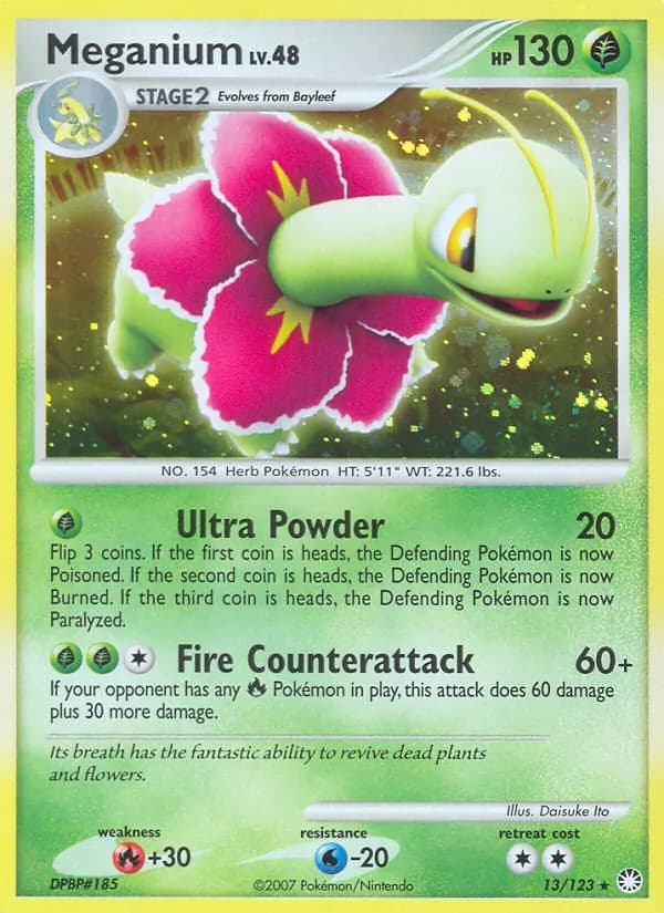 Meganium card in English