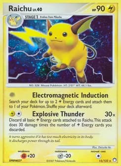 Raichu card in English