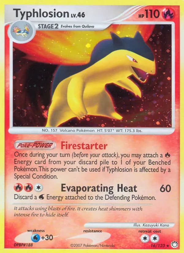Typhlosion card in English