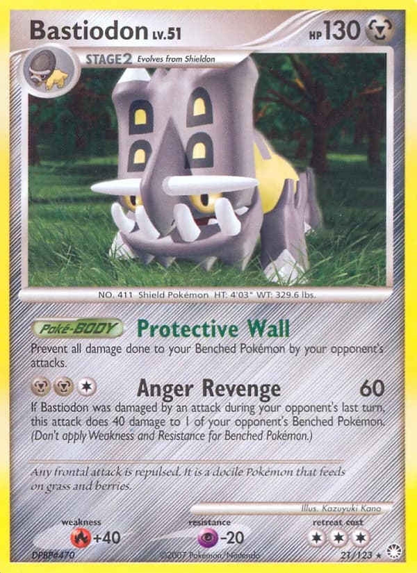 Bastiodon card in English